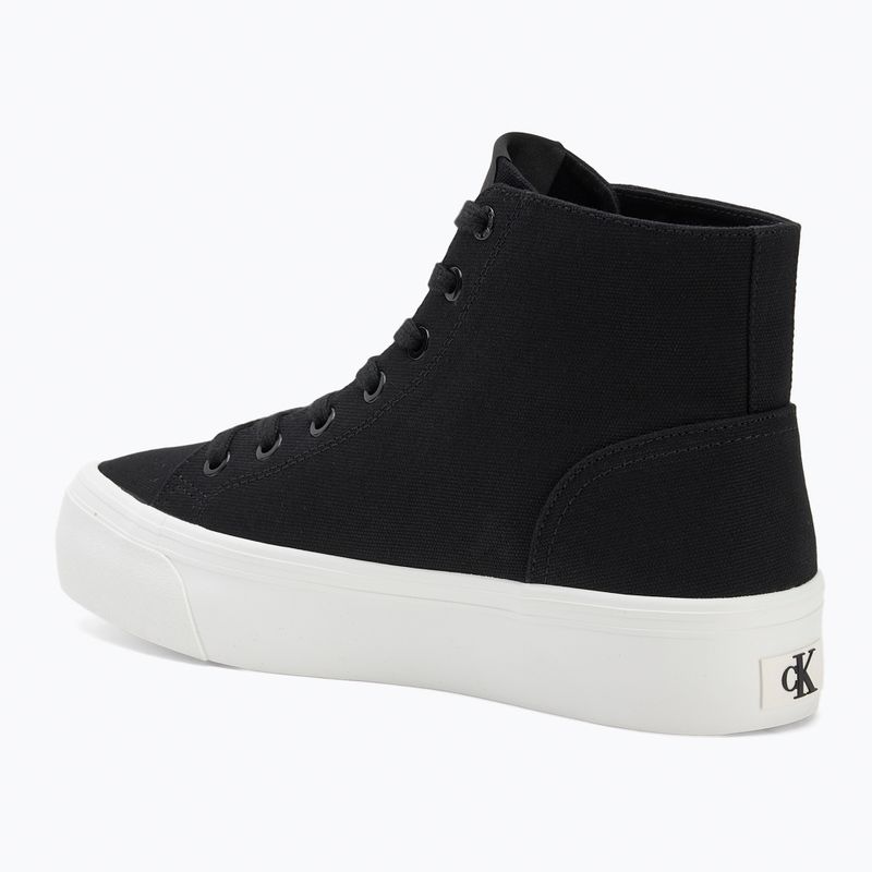 Calvin Klein női tornacipő YW0YW01764 Vulc Flatform Mid Cv Mg fekete/fényes fehér 3