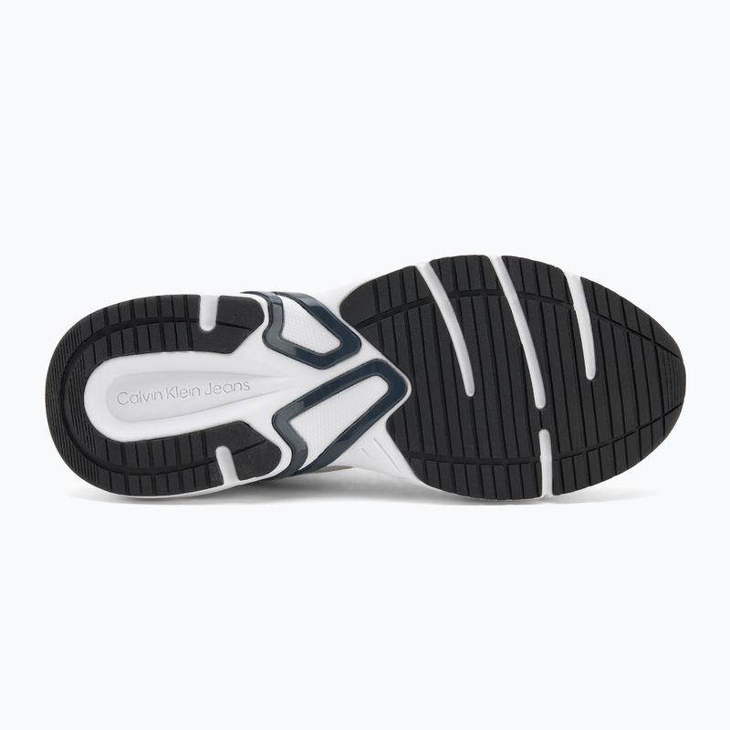 Calvin Klein női cipő YW0YW01887 Retro Tennis Knit Mg fényes fehér/ezüst bich/navy 4