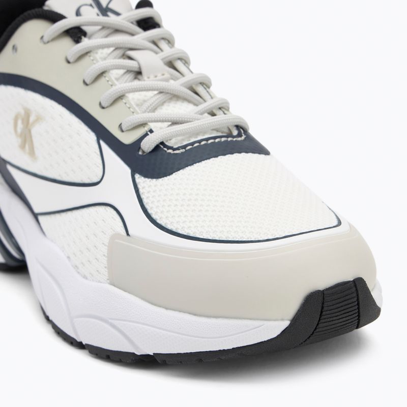 Calvin Klein női cipő YW0YW01887 Retro Tennis Knit Mg fényes fehér/ezüst bich/navy 7
