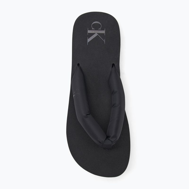 Női Calvin Klein YW0YW01723 Beach Sandal Flatform Ttxr Satin triple fekete flip flopok 5