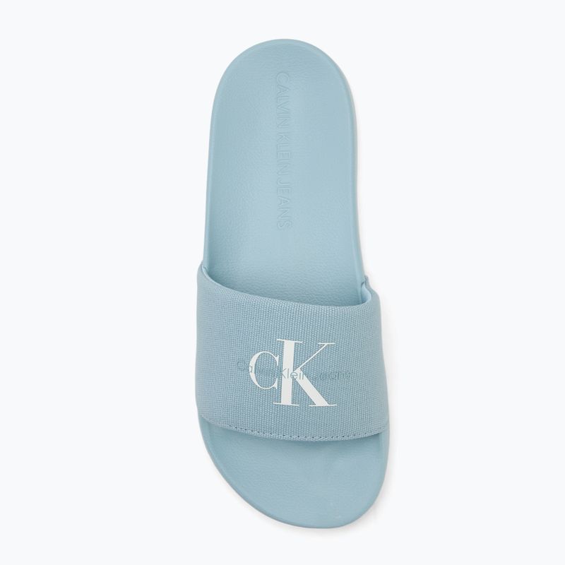 Női papucs Calvin Klein YW0YW01835 Slide Monogram Wn triple cloud blue 5