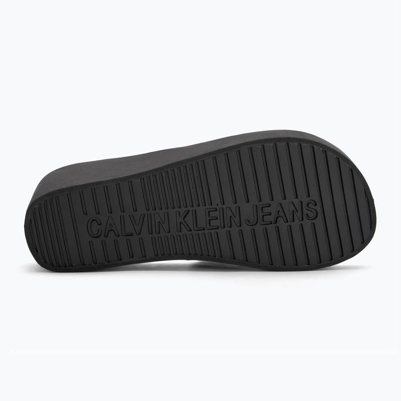 Calvin Klein női flip flop YW0YW01725 Beach Wedge Slide Slide Canvas tripla fekete 4