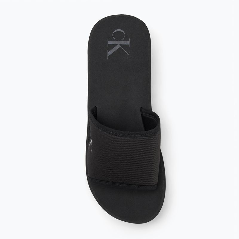 Calvin Klein női flip flop YW0YW01725 Beach Wedge Slide Slide Canvas tripla fekete 5