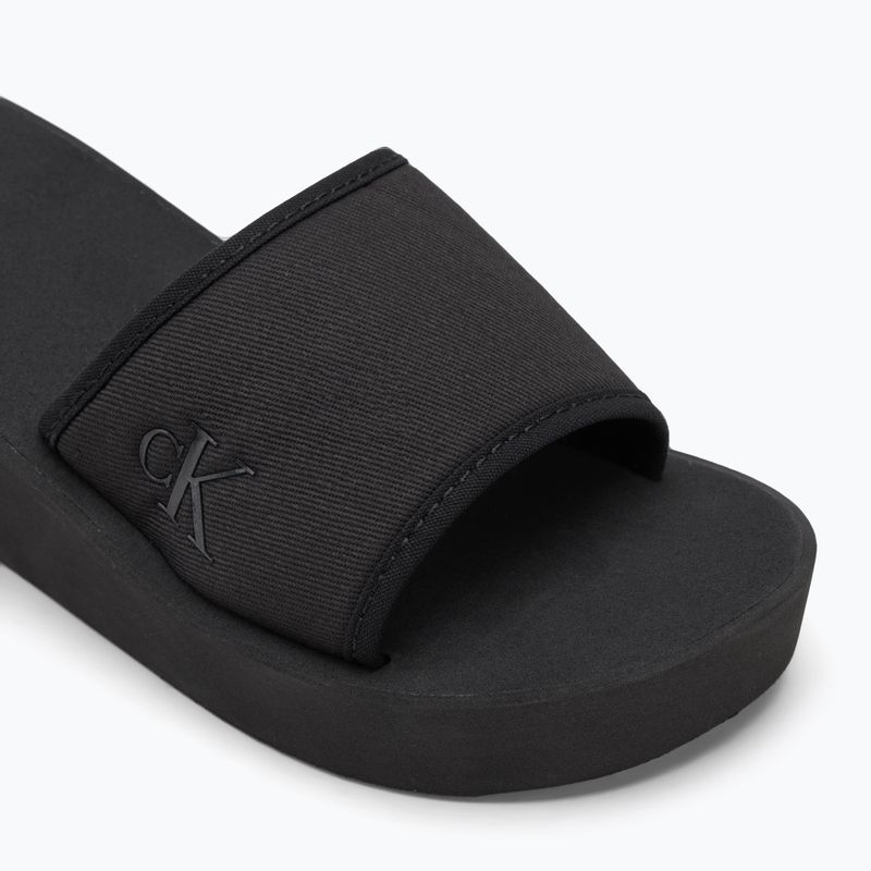 Calvin Klein női flip flop YW0YW01725 Beach Wedge Slide Slide Canvas tripla fekete 7