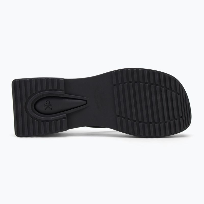 Női Calvin Klein YW0YW01716 Sq Low Wedge Sandal Stitch tripla fekete flip flopok 4