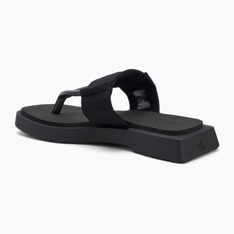 Női Calvin Klein flip flop YW0YW01717 Sq Low Wedge Sandal Rope tripla fekete 3