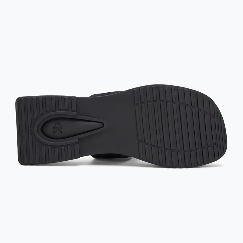 Női Calvin Klein flip flop YW0YW01717 Sq Low Wedge Sandal Rope tripla fekete 4