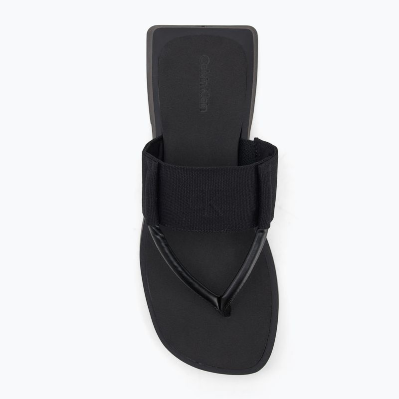 Női Calvin Klein flip flop YW0YW01717 Sq Low Wedge Sandal Rope tripla fekete 5