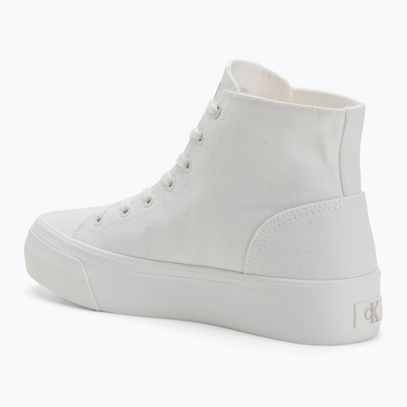 Calvin Klein női tornacipő YW0YW01764 Vulc Flatform Mid Cv Mg tripla világos fehér 3