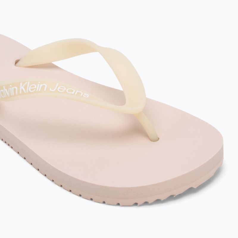 Calvin Klein női flip flop YW0YW01829 Strandszandál átlátszó Tpu suttogó rózsaszín/világos fehér 7