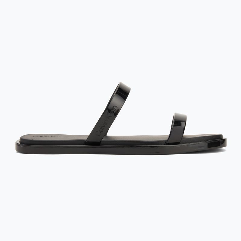 Calvin Klein női flip-flop HW0HW02417 Double Bar Slide - Zselés fekete 2