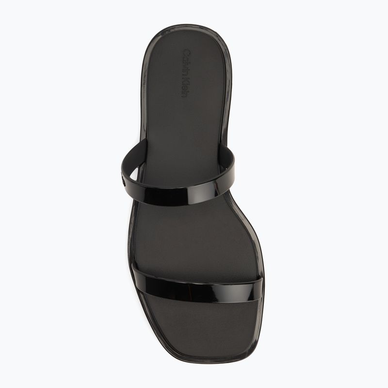 Calvin Klein női flip-flop HW0HW02417 Double Bar Slide - Zselés fekete 5
