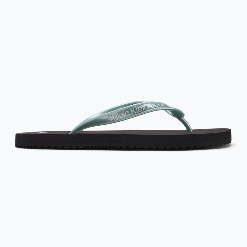 Calvin Klein női flip flop YW0YW01719 Beach Sandal Monologo Tpu fekete/felhőkék felhőkék 2