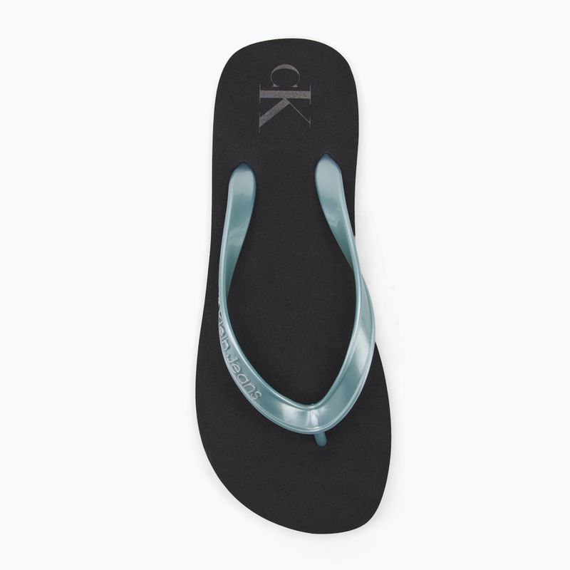 Calvin Klein női flip flop YW0YW01719 Beach Sandal Monologo Tpu fekete/felhőkék felhőkék 5