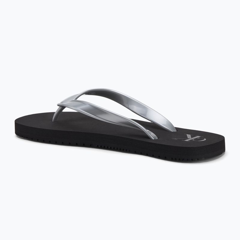 Női Calvin Klein YW0YW01719 Beach Sandal Monologo Tpu fekete/ezüst flip flopok 2