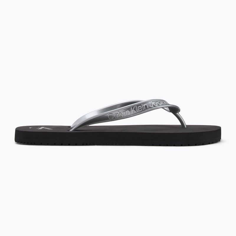 Női Calvin Klein YW0YW01719 Beach Sandal Monologo Tpu fekete/ezüst flip flopok 3