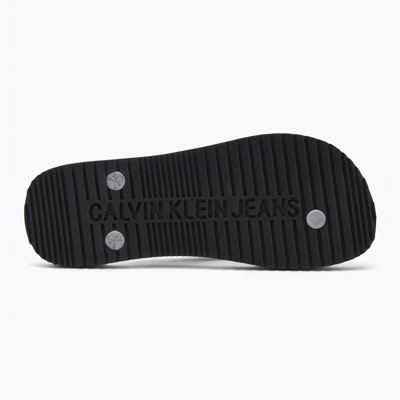 Női Calvin Klein YW0YW01719 Beach Sandal Monologo Tpu fekete/ezüst flip flopok 4