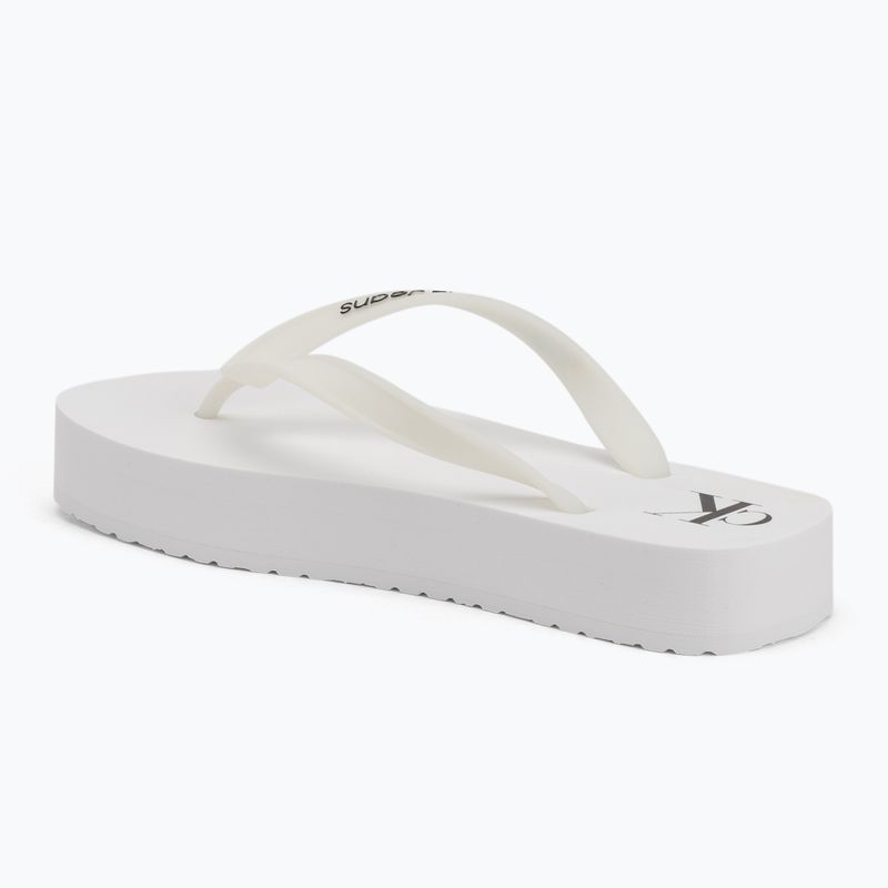 Női Calvin Klein YW0YW01830 Beach Sandal Flatform Tpu világos fehér/fekete flip flopok 3