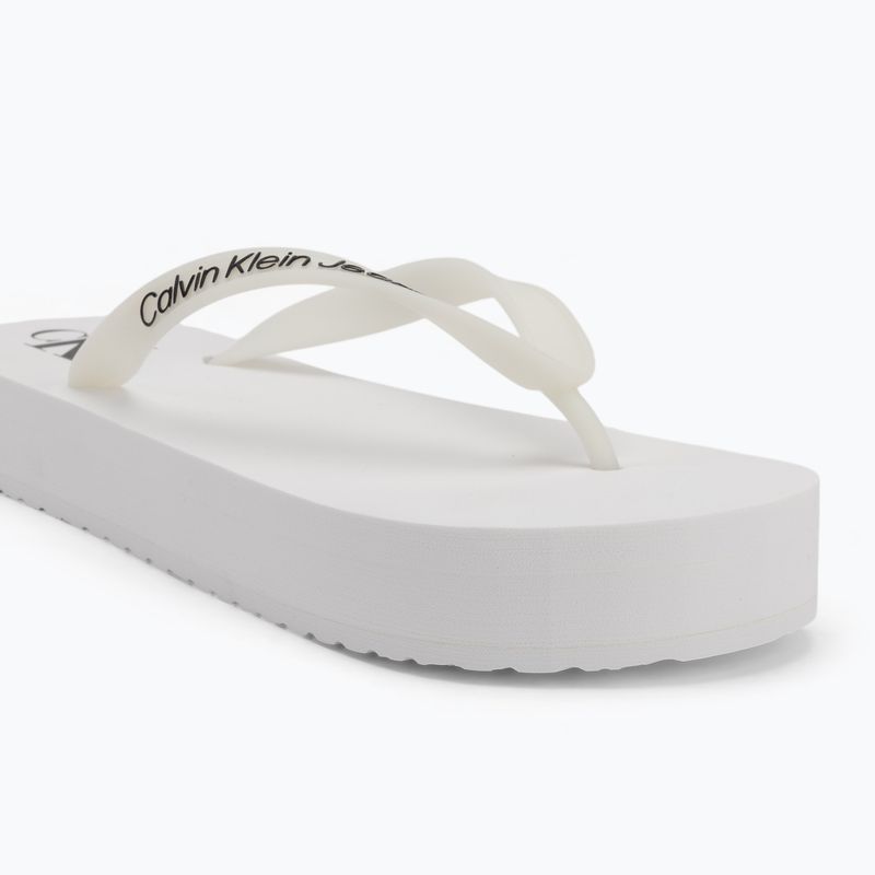 Női Calvin Klein YW0YW01830 Beach Sandal Flatform Tpu világos fehér/fekete flip flopok 7