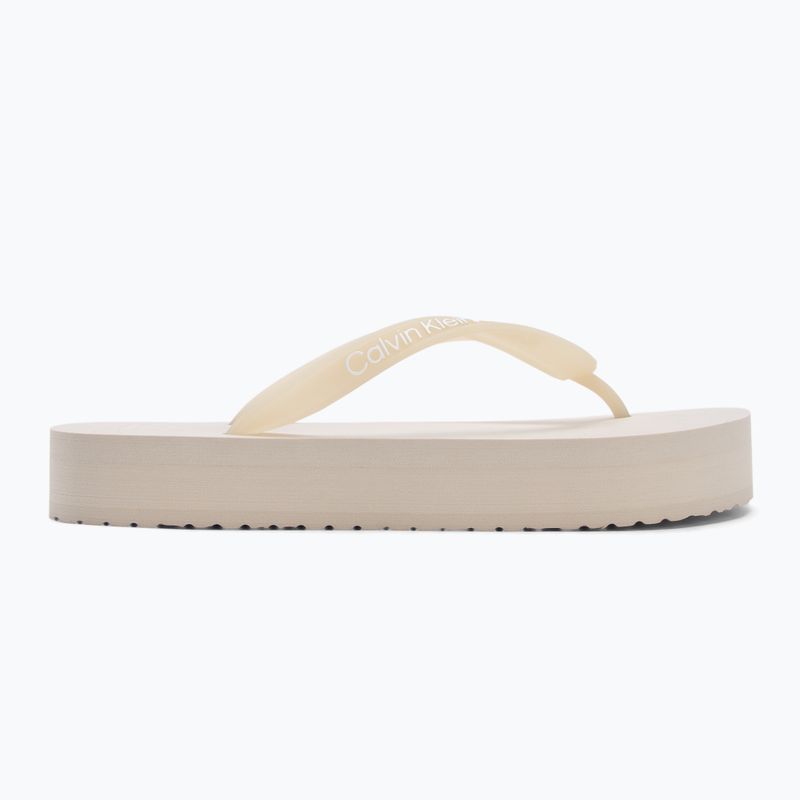 Calvin Klein női flip flopok YW0YW01830 Beach Sandal Flatform Tpu tojáshéj/világos fehér 2