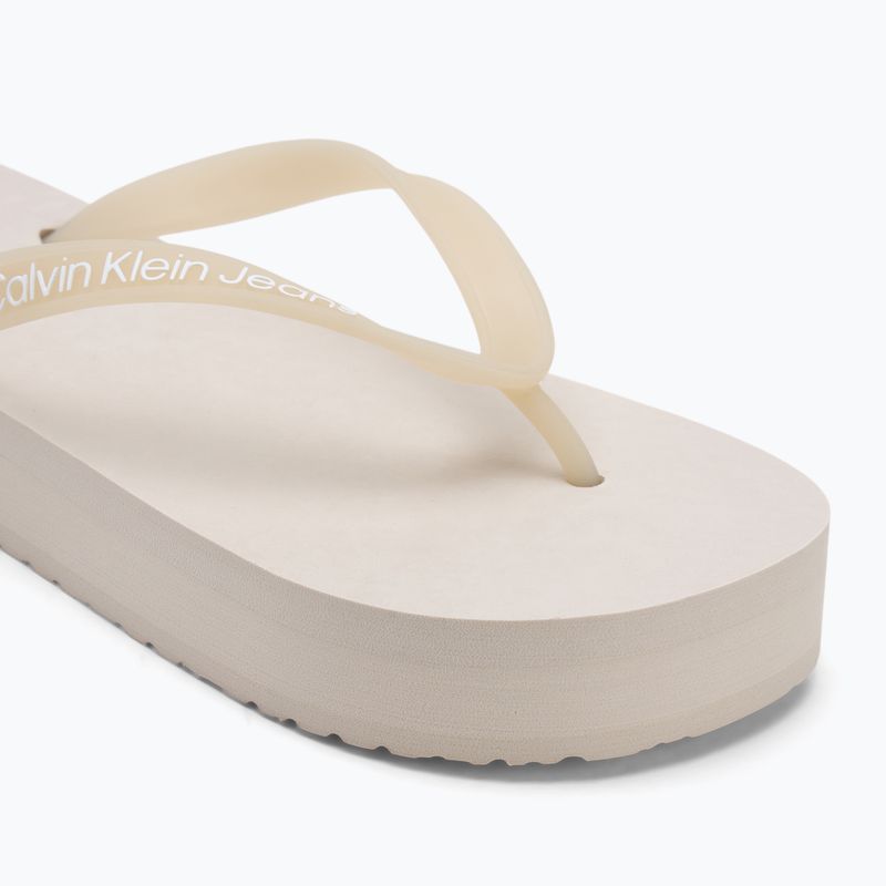 Calvin Klein női flip flopok YW0YW01830 Beach Sandal Flatform Tpu tojáshéj/világos fehér 7