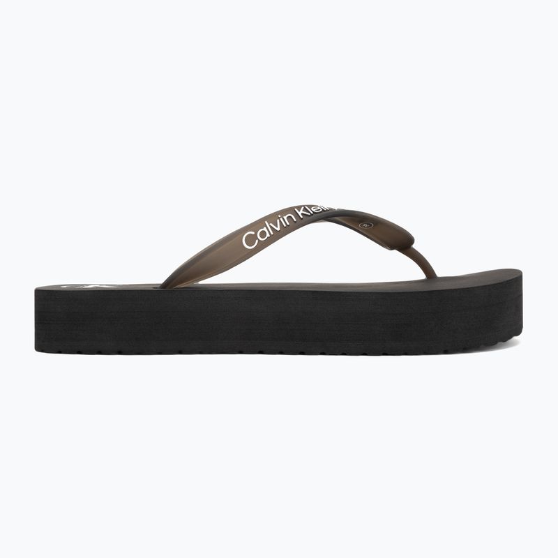 Női Calvin Klein YW0YW01830 Beach Sandal Flatform Tpu fekete/világos fehér flip flopok 2