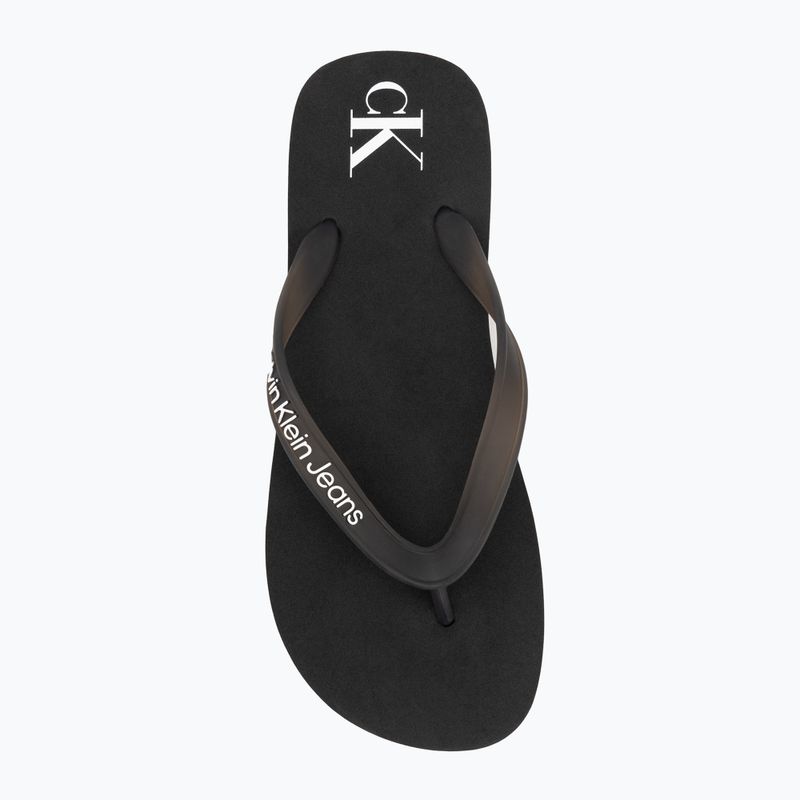 Női Calvin Klein YW0YW01830 Beach Sandal Flatform Tpu fekete/világos fehér flip flopok 5
