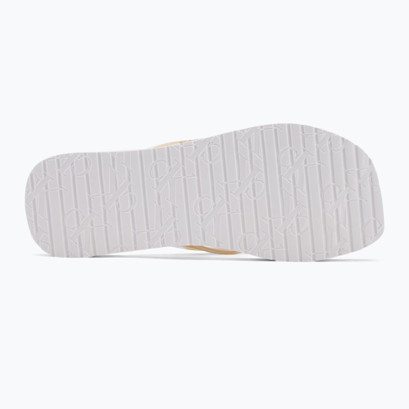 Calvin Klein női flip flop YW0YW01720 Thong+ Tpu Fémes tojáshéj/világos fehér 4