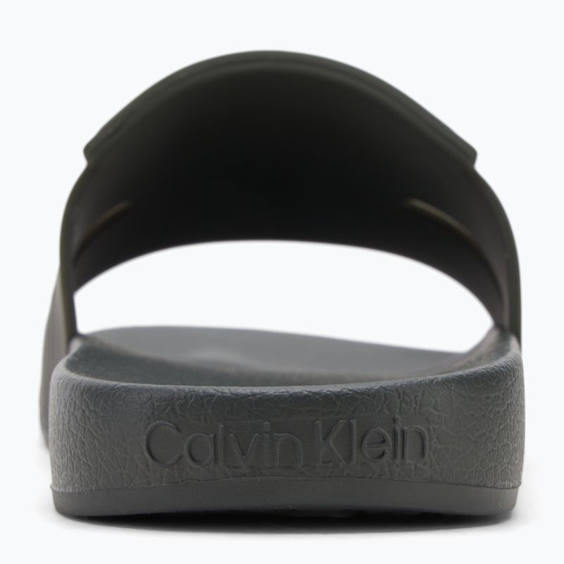 Calvin Klein férfi flip-flop HM0HM01752 Pool Slide Double T sötét olajzöld 6