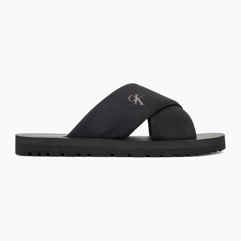 Férfi Calvin Klein YM0YM01223 Cross Sandal Crxs Tx tripla fekete flip-flopok 2