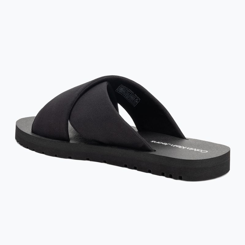 Férfi Calvin Klein YM0YM01223 Cross Sandal Crxs Tx tripla fekete flip-flopok 3