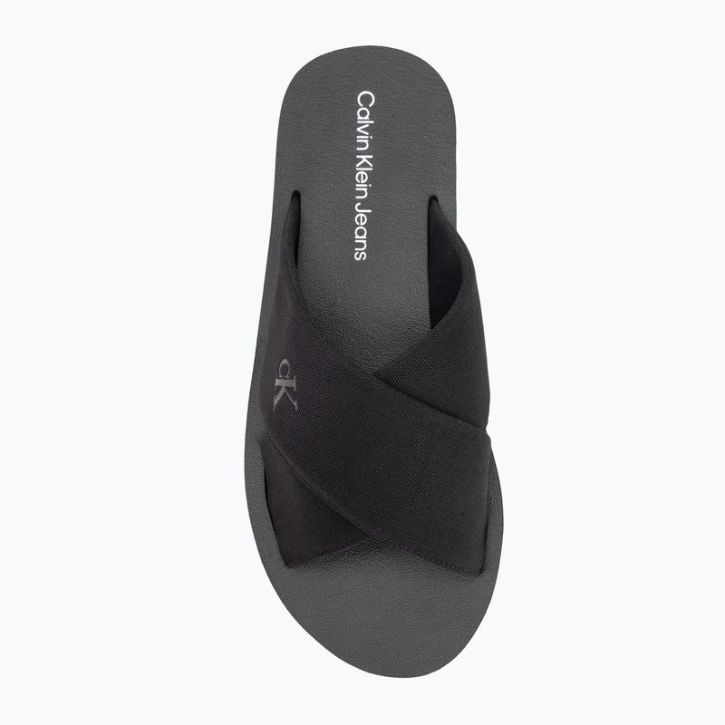 Férfi Calvin Klein YM0YM01223 Cross Sandal Crxs Tx tripla fekete flip-flopok 5