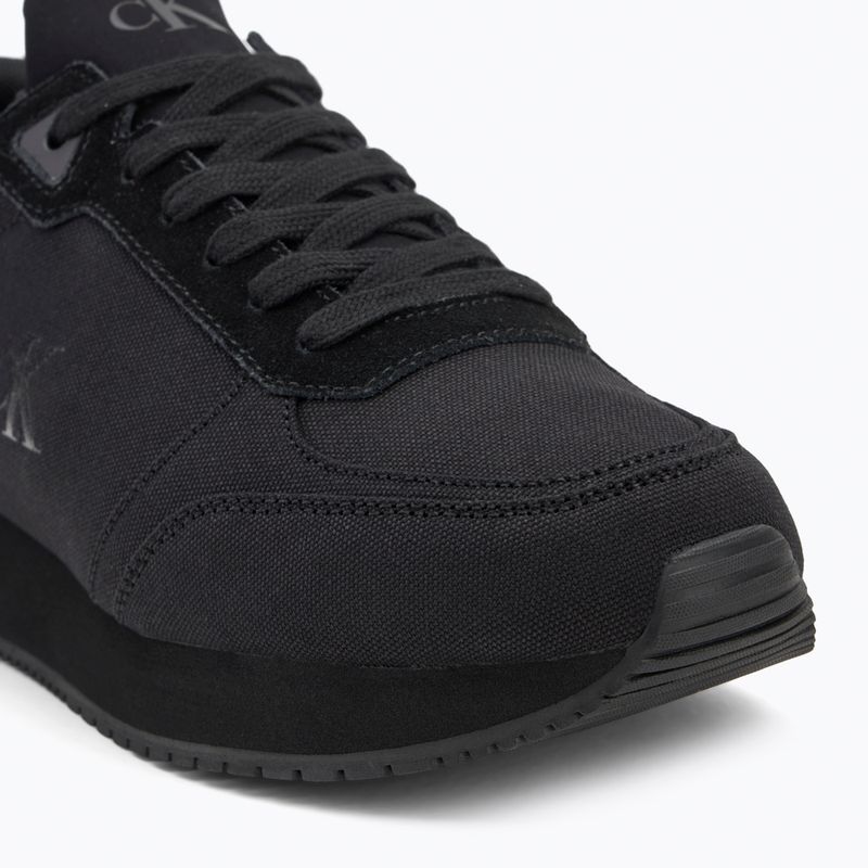 Férfi cipő Calvin Klein YM0YM01217 Runner Sock Laceup Mg Canvas tripla fekete 7
