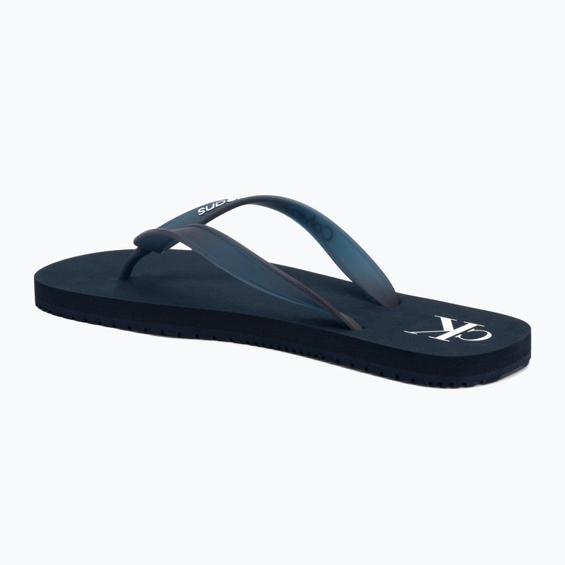 Férfi Calvin Klein YM0YM01267 Strandszandál átlátszó Tpu tengerészkék/világos fehér flip flopok 3
