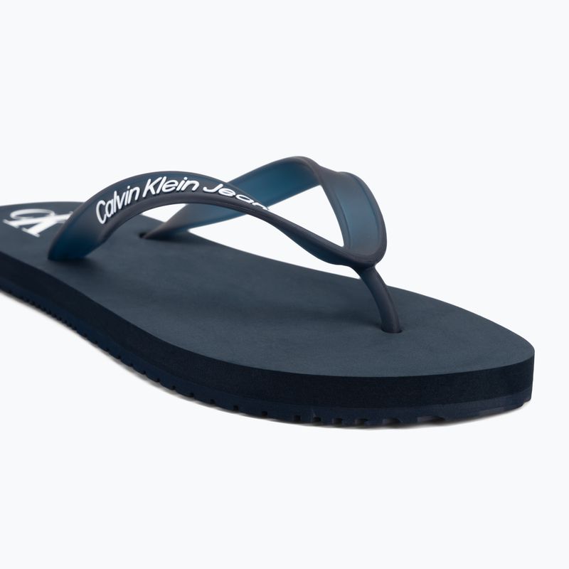 Férfi Calvin Klein YM0YM01267 Strandszandál átlátszó Tpu tengerészkék/világos fehér flip flopok 7