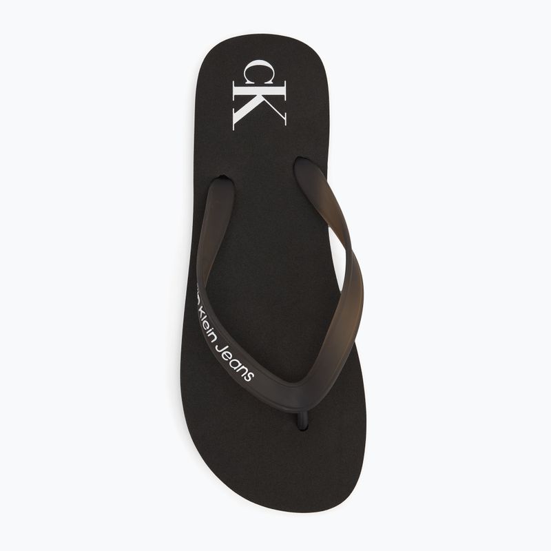 Férfi Calvin Klein YM0YM01267 Tengerparti szandál átlátszó Tpu fekete/világos fehér flip flopok 5