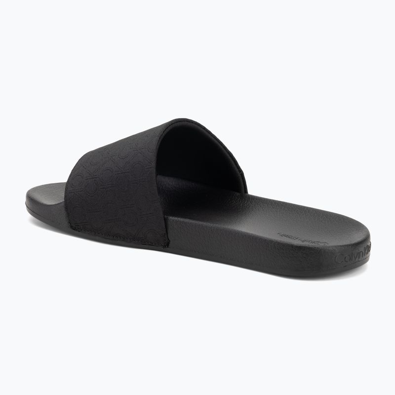 Calvin Klein férfi flip-flop HM0HM01762 Pool Slide Jaq Mono Jaq Mono fekete mono jacquard 3