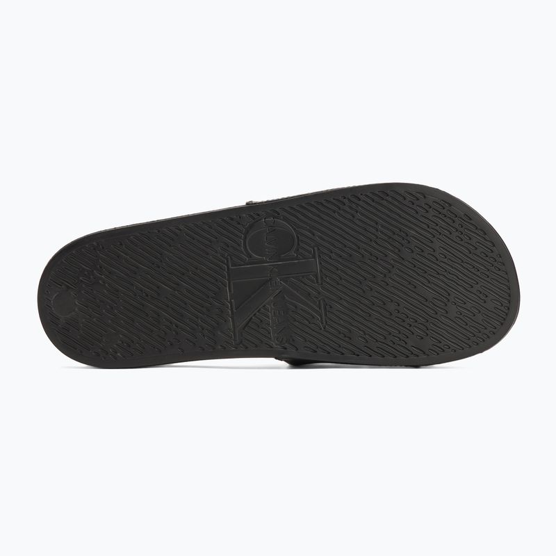 Férfi Calvin Klein YM0YM01269 Slide Aop Print tripla fekete flip-flopok 4