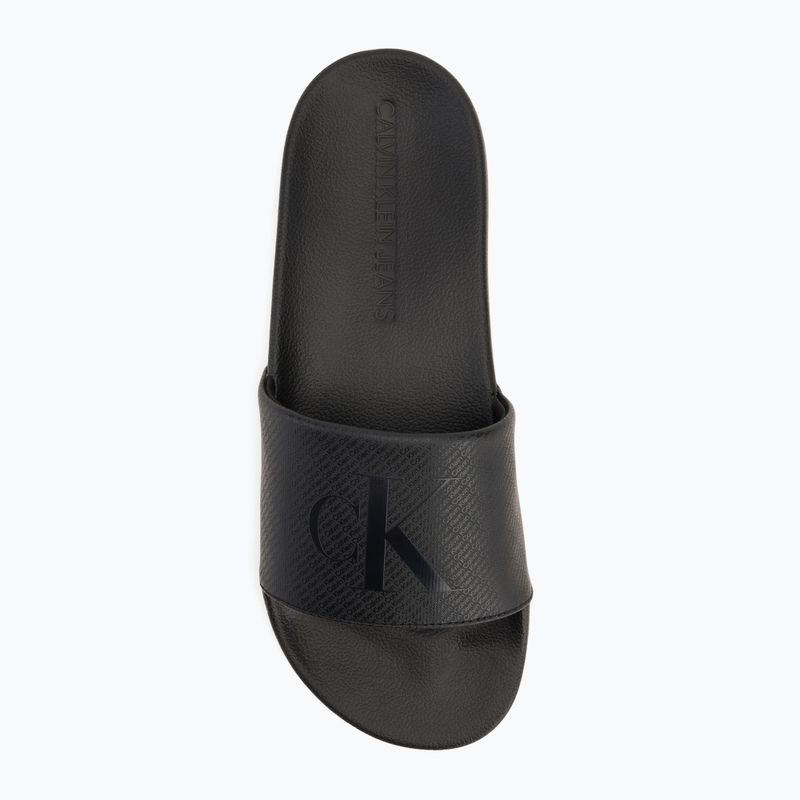 Férfi Calvin Klein YM0YM01269 Slide Aop Print tripla fekete flip-flopok 5