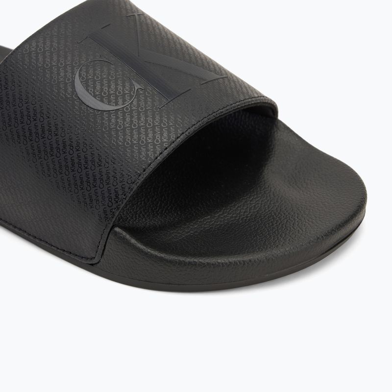 Férfi Calvin Klein YM0YM01269 Slide Aop Print tripla fekete flip-flopok 7