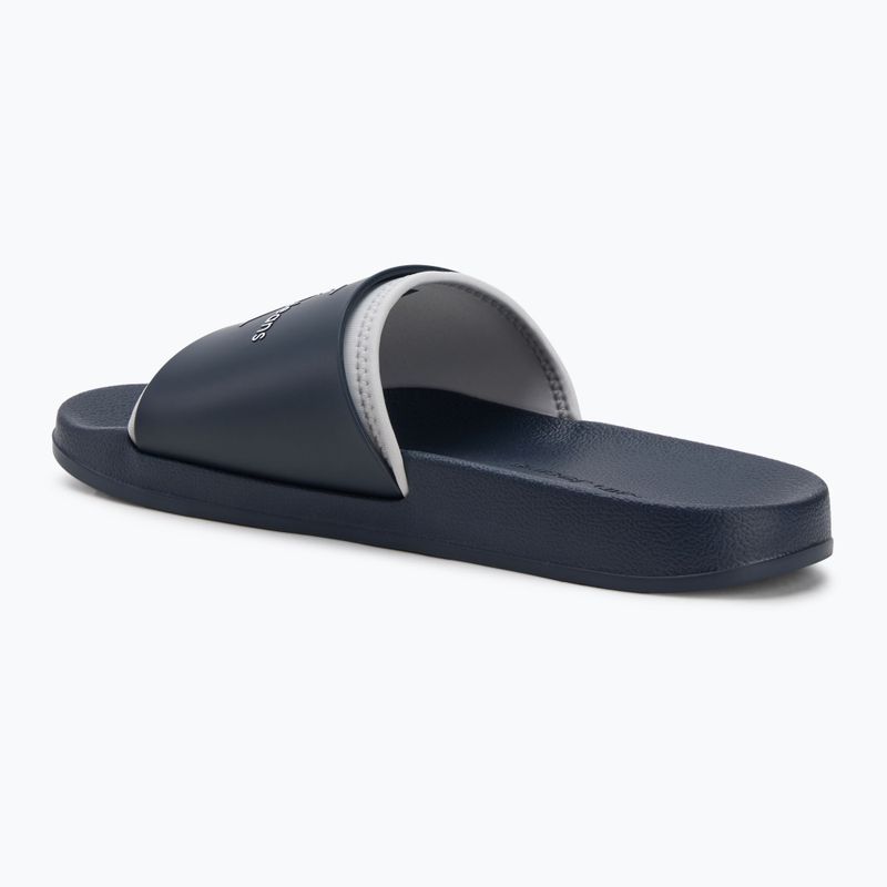 Férfi Calvin Klein YM0YM00361 Slide Rubber Neoprene Monologo navy/oyster mushroom flip-flopok 3