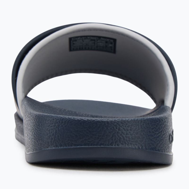 Férfi Calvin Klein YM0YM00361 Slide Rubber Neoprene Monologo navy/oyster mushroom flip-flopok 6