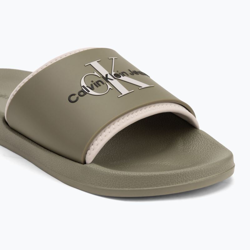 Férfi Calvin Klein YM0YM00361 Slide gumi neoprén neoprén monologo sellő/tojáshéj flip-flopok 7