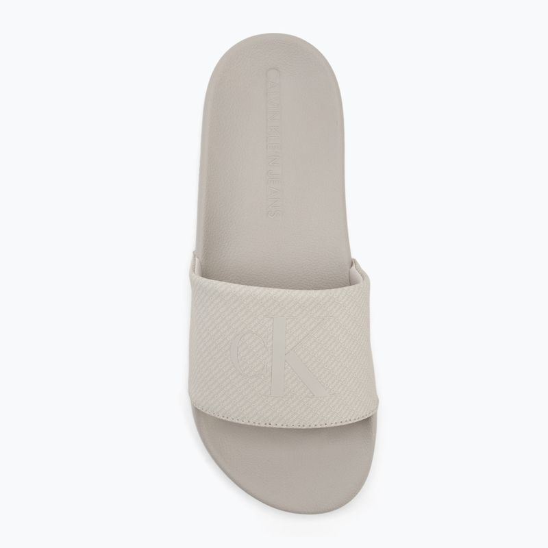 Férfi Calvin Klein YM0YM01269 Slide Aop Print tojáshéj/teknőc galamb flip-flopok 5