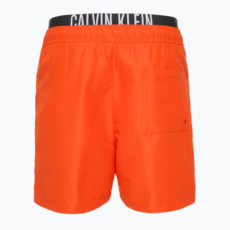 Férfi Calvin Klein KM0KM01093 Intense Power Medium Double WB flamingó chili úszógatya 2