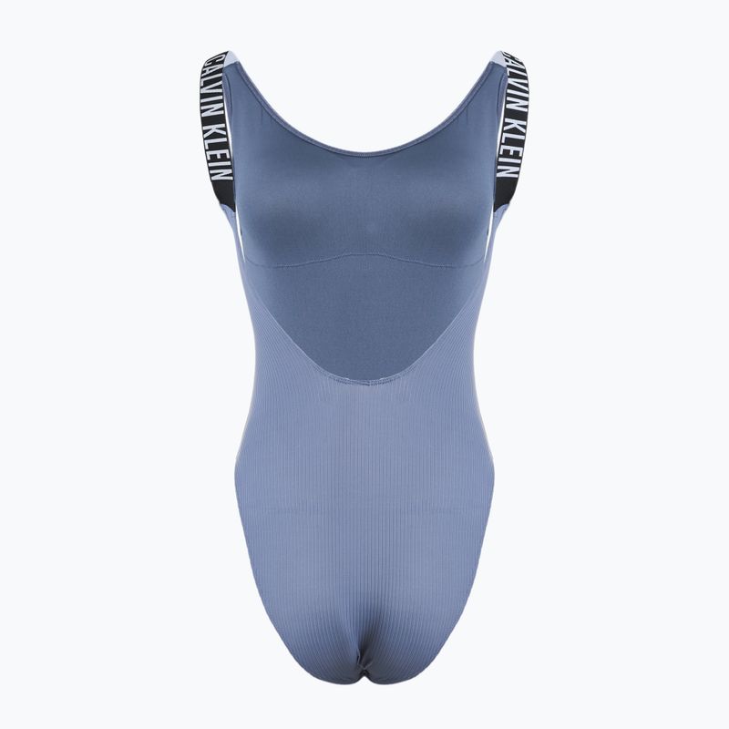Női egyrészes fürdőruha Calvin Klein KW0KW02754 Intense Power Rib Scoop Back One Piece-RP grisaile 2