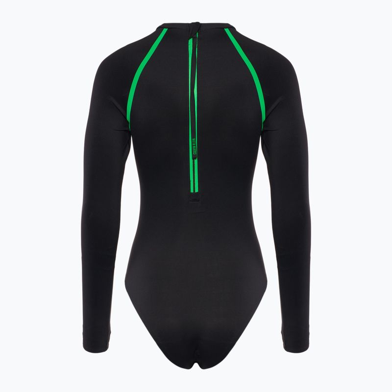 Női egyrészes fürdőruha Calvin Klein KW0KW02790 Intense Power Move Rashguard One Piece pvh fekete 2