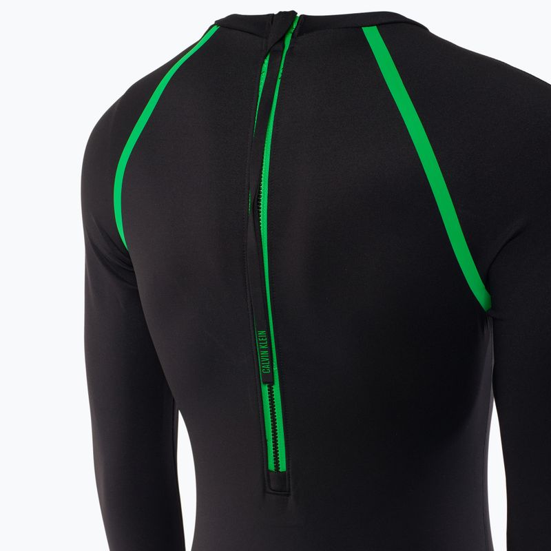 Női egyrészes fürdőruha Calvin Klein KW0KW02790 Intense Power Move Rashguard One Piece pvh fekete 4