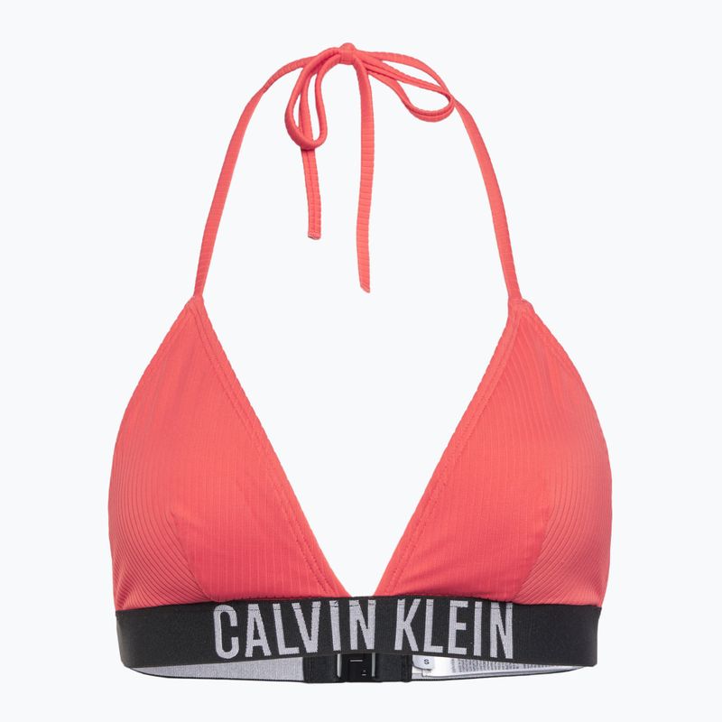 Calvin Klein fürdőruha felső KW0KW02750 Intense Power Rib Triangle-RP káprázatos korallszín