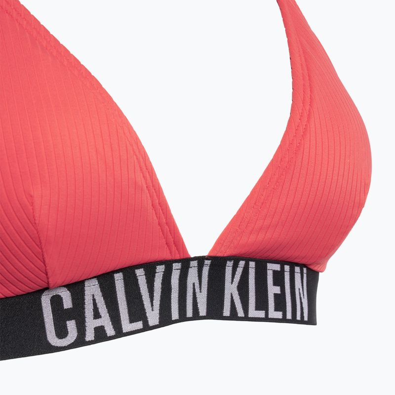 Calvin Klein fürdőruha felső KW0KW02750 Intense Power Rib Triangle-RP káprázatos korallszín 3
